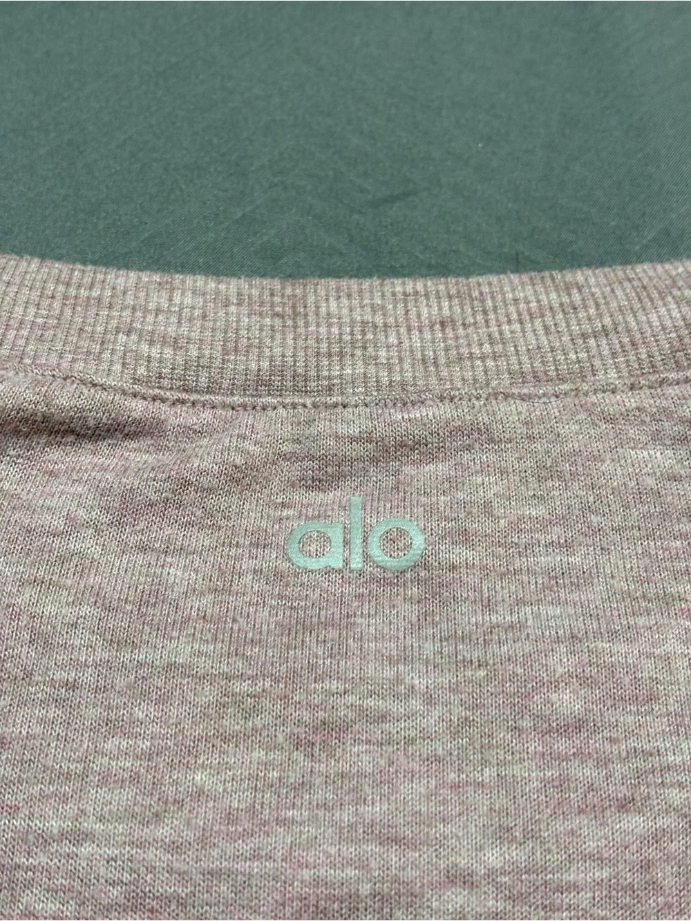 ALO Yoga Women’s Heathered Light Pink Crewneck Sweatshirt Size XS